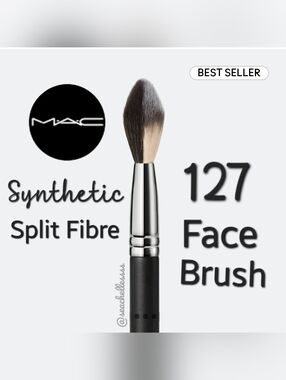 MAC Cosmetics 127 Synthetic Split Fibre Face Brush Brand New Full Size Authentic